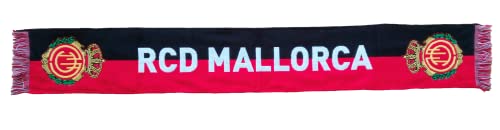 Real Mallorca 634438469636 Bufanda, Unisex Adulto, Negro/Rojo, Talla única