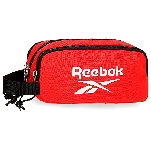 Reebok Boston Estuche Triple Rojo 22x10x9 cms Poliéster