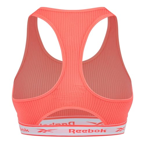 Reebok Damen Top Corto sin Costuras en Naranja | Unterwäsche-BH Für Fitness Sujetador de Entrenamiento, Orange Flare, S para Mujer