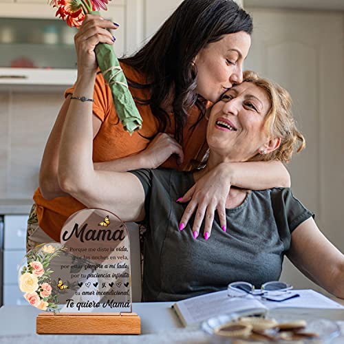 Regalo Dia de la Madre, Regalos Mamá, Regalos para Madre, Regalos para el día de la madre Placa acrílica, Regalos de cumpleaños para mamá, Regalos para la madre de hija e hijo