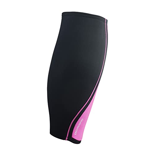 Rehband Vendaje de pantorrilla de 5mm neopreno, vendaje de compresión para pantorrilla y espinilla, espinillera para peso muerto, CrossFit, Color:Rosa, Talla:S