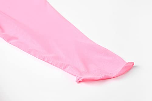 ReliBeauty Disfraz del Traje de la Princesa Aurora Ropa Rosa Partido Vestuario del La Bella Durmiente Vestido de Tul con la Lentejuela y el Ornamento de Oro niña con Accesorios, 130