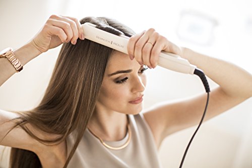 Remington Plancha de Pelo ProLuxe, Tecnología OPTIHeat, Placas Flotantes Extralargas, Resultados Profesionales, Cerámica, 6 Temperaturas hasta 230°C, Ajuste Pro+, Digital, S9100
