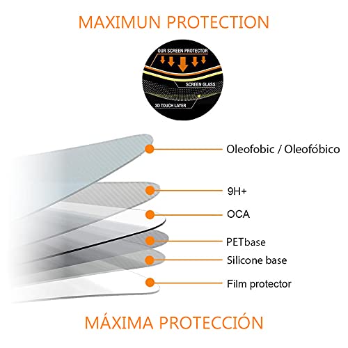 REY Protector de Pantalla para NINTENDO SWITCH LITE, Cristal Vidrio Templado Premium