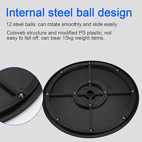 RMENOOR Plataforma Giratoria Universal Redonda de 20cm, Base Giratoria de Plataforma Plástica, Mesa Giratoria de 360 Grados, hasta 15Kg, para TV, Fotografia, Presentaciones de Joyas, Plantas Bonsai