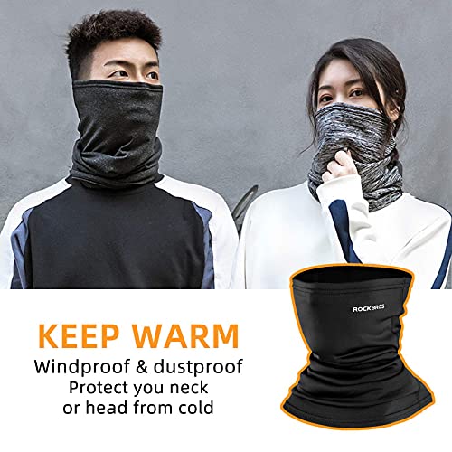 ROCKBROS Braga Cuello Moto Calentador de Cuello Térmica Pasamontañas de Invierno para Hombres Mujeres Bufanda de Ciclismo Esquí Senderismo Correr Deportes al Aire Libre