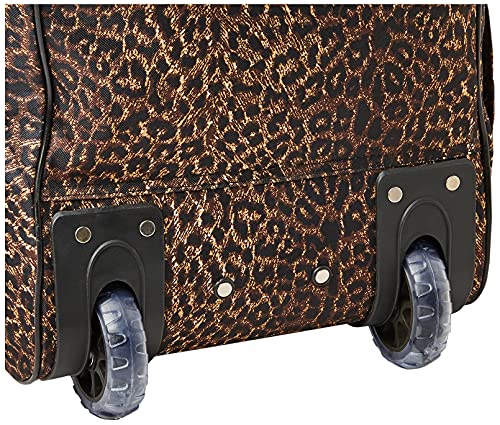 Rockland Bolsa de Lona rodante, Pink Leopard, 30-Inch, Bolsa de Lona rodante