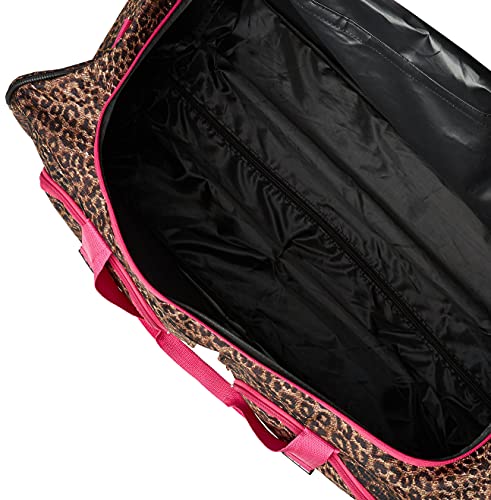 Rockland Bolsa de Lona rodante, Pink Leopard, 30-Inch, Bolsa de Lona rodante
