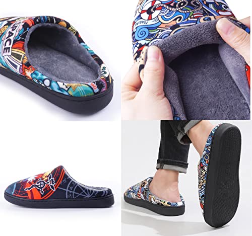 Roffatide Anime shoes Fuzzy hat closed Toe Open back slippers with rubber sole Skid Women 's Indoor hair shoes Europe 44-45