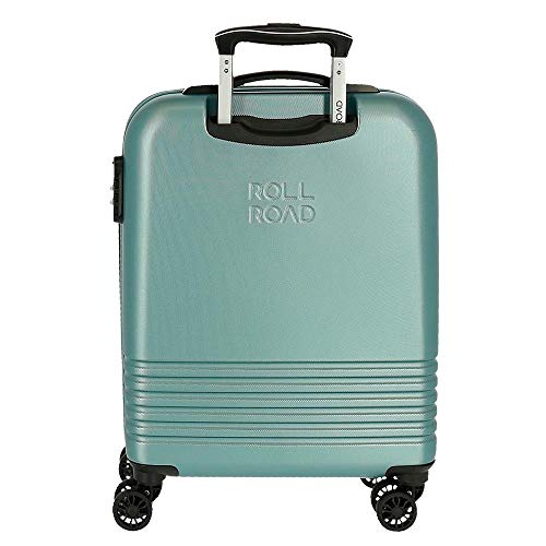 ROLL ROAD India, Maleta De Cabina Expandible Adultos Unisex, Turquesa, 40x55x20 Cms