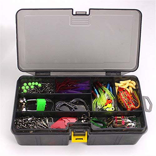 RoseFlower 168 Piezas Kits de señuelos para Pesca Cebos Artificiales de Pesca Cebo Duros/Suaves Incluye Ranas, Giratorios, Cuchara, Anzuelos - Pesca Accesorios para Pesca de Trucha, Bagre y Lucio