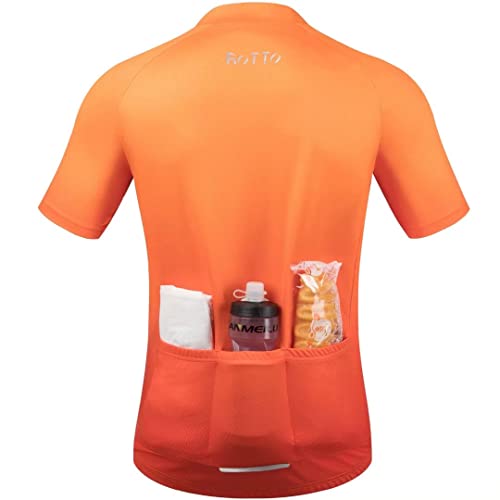 ROTTO Maillot Ciclismo Hombre Camiseta Manga Corta Ropa Ciclista para Bicicleta de Montaña Gradiente de Color Pro Series