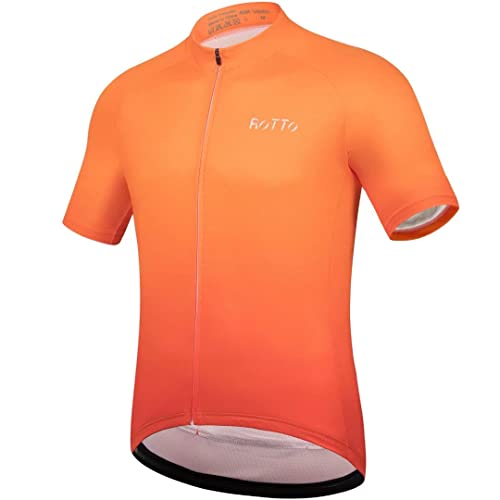 ROTTO Maillot Ciclismo Hombre Camiseta Manga Corta Ropa Ciclista para Bicicleta de Montaña Gradiente de Color Pro Series