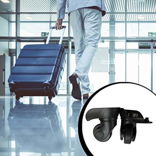 Ruedas de Maleta de Equipaje de Repuesto, Ruedas de Maleta de Equipaje Izquierda Derecha Ruedas Giratorias 2 Piezas Rueda de Plástico Giratoria Negra Rueda para Equipaje Maleta Trolley Accesorios