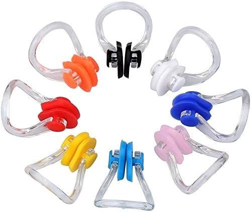 Ruix 8 Pièces Pince-nez en Silicone, Protecteur de Nez Pour Piscine Natation & Plongée (8 Couleurs)