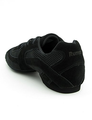 Rumpf 1572 Sparrow - Zapatillas de Danza para Danza, Deporte, Fitness, Salsa, jazzdance, Zumba, Hip Lindy Hop, Gimnasia, Entrenamiento, Sala, aeróbic, Color Negro, Negro, 37.5 EU