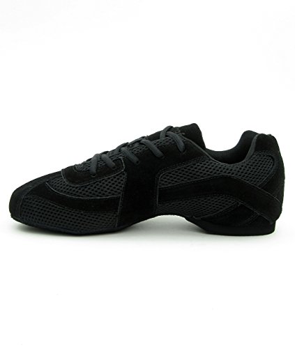 Rumpf 1572 Sparrow - Zapatillas de Danza para Danza, Deporte, Fitness, Salsa, jazzdance, Zumba, Hip Lindy Hop, Gimnasia, Entrenamiento, Sala, aeróbic, Color Negro, Negro, 37.5 EU