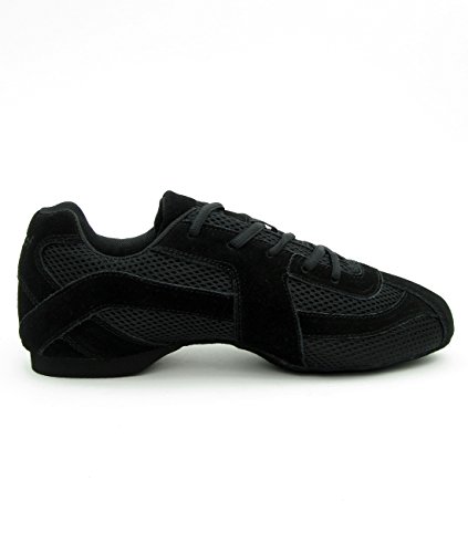 Rumpf 1572 Sparrow - Zapatillas de Danza para Danza, Deporte, Fitness, Salsa, jazzdance, Zumba, Hip Lindy Hop, Gimnasia, Entrenamiento, Sala, aeróbic, Color Negro, Negro, 37.5 EU