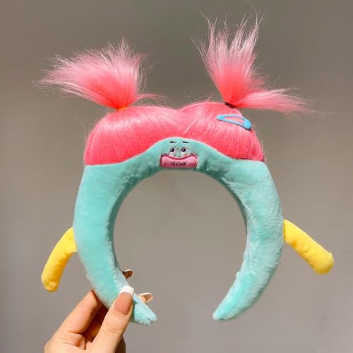 Rxuaw Diadema de Felpa Divertida Aro de Pelo de muñeca de Peluche de Monstruo de Dibujos Animados Coloridos para Mujeres Adultas, Adolescentes y niñas