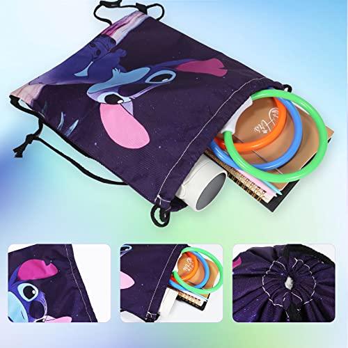 SALGIA Bolsas de Cuerdas para Infantils, bolsa mochila cordones,Gymsack Infantil Bolsas,mochila cuerdas guardería,con patrón, para deportes,escuela,natación,playa,camping,viajes(D)