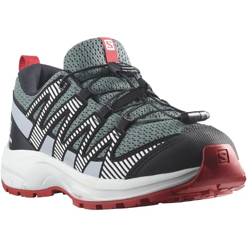 Salomon XA Pro V8 Zapatillas de Exterior para Niños, Ajuste preciso, Agarre en todo tipo de terrenos, Look deportivo, Stormy Weather, 34