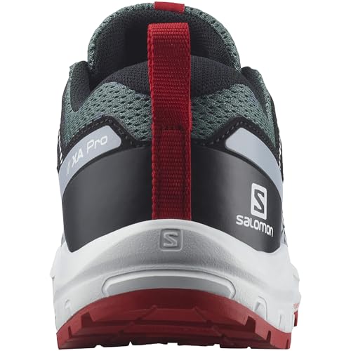 Salomon XA Pro V8 Zapatillas de Exterior para Niños, Ajuste preciso, Agarre en todo tipo de terrenos, Look deportivo, Stormy Weather, 34