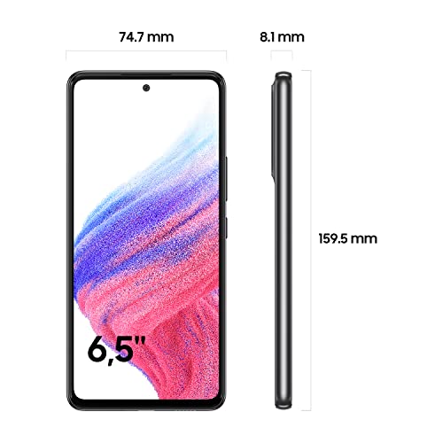 Samsung Galaxy A53 5G (256 GB) Negro - Teléfono Móvil con Pantalla de 6,5'', Smartphone Android de 8 GB de RAM, Memoria Interna Ampliable, Batería de 5000 mAh y Carga Super Rápida (Versión ES)