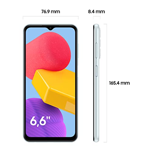Samsung Galaxy M13 (64 GB) Azul Claro – Teléfono Móvil libre Android, Smartphone con 4GB de RAM [Versión española]
