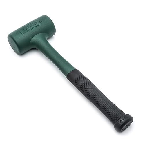 SATA ST92903SC Martillo de Golpe Muerto de 55 mm, Cabeza de 1050 g de Peso y 350 mm de Longitud, con una Cabeza de Goma Verde Suave que Absorbe los Impactos