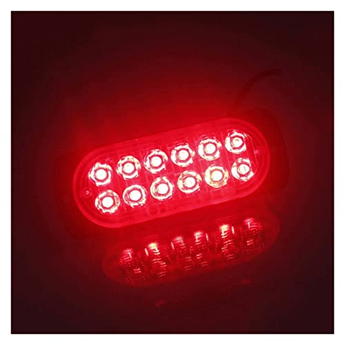 SBTRKT luz antiniebla Universal 12LED Todoterreno Coche Remolque Camiones Seguridad Trabajo Urgente Niebla Luz Roja Lámpara 12V-24V 36W - Luz Urgente Carcasa De Plástico