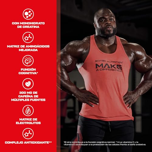Scitec Nutrition Hot Blood Hardcore, Bebida en polvo de pre-entreno con aminoácidos y creatina, 700 g, Guaraná