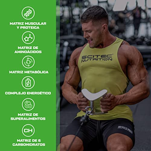 Scitec Nutrition Jumbo Bebida en polvo con carbohidratos, proteína y creatina, L-arginina, betaína, BioPerine®, con aminoácidos añadidos, 3,52 kg, Fresa