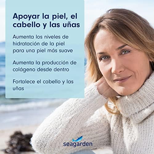 Seagarden Colágeno Hidrolizado Puro (Tipos I y III)|Colágeno Marino de Bacalao Ártico Salvaje | Suplemento Para Piel, Cabello, Uñas, Músculos |Proteína en Polvo |Pre Workout |100% Natural 300g-60 días