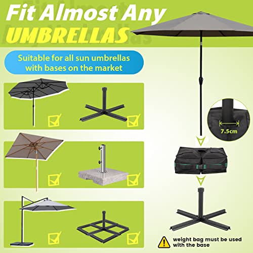 Sekey® Soporte para sombrilla,Capacidad de llenado de 60,5 kg(Arena)|Sacos de Arena para Soporte de Placas,Paraguas de Mercado|1200D Oxford Rip Stop Durable Fuerte Velcro extraíble