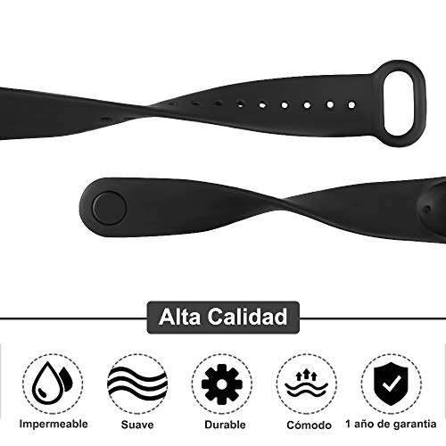 Senka 2 Pack Correas Compatible con Xiaomi Mi Band 4 Xiaomi Mi Band 3,Coloridos Suave Silicona Pulseras de Repuesto para Xiaomi Mi Smart Band 4 y Xiaomi Mi Smart Band 3 (2colors-D)