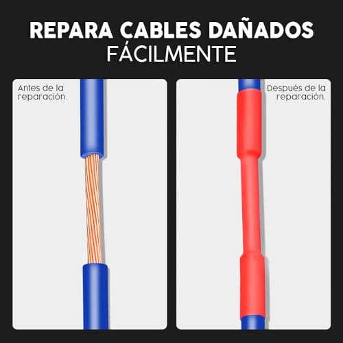 Set De 780 Piezas De Tubo Termoretractil Para Cables - 12 Tamaños Distintos - Tubos Termorretráctiles Para Arreglar Cables - Diseñados para aplicarle calor - Para prevenir Corrosion, Oxido, Agua