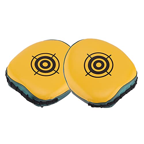 Shanrya Almohadillas de Entrenamiento de Boxeo, Cómodas de Usar, Guantes Curvos de Boxeo Más Duraderos para el Boxeo Infantil, Taekwondo, Lucha Y Entrenamiento de Sanda.(Amarillo)