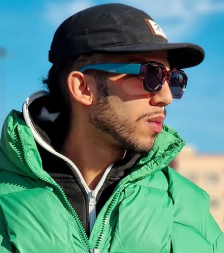 SHEEN KELLY Moda Gafas de sol de gran tamaño Mujeres Hombres De Moda Colorido Irregular Frame
