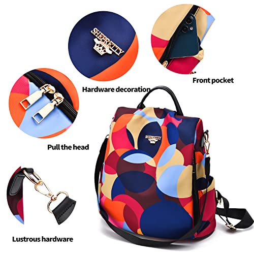 shepretty Mochila antirrobo Impermeable para Mujer,8864-E