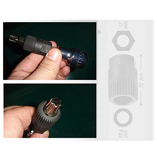 Shkalacar Herramienta de extracción de polea con Correa en V, 33 Dientes, Compatible con BMW, Volkswagen Audi, Mercedes, Volvo