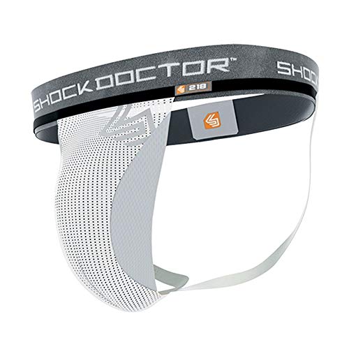 Shock Doctor Core Suspensor con Bolsillo de Taza, Hombre, Blanco, M