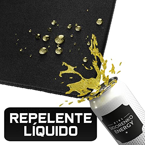 Sidorenko Alfombrilla XXL - Mouse Pad Gaming 900 x 400 mm - Bordes sin Bordes - Antideslizante - Alfombrilla Gaming - Negro