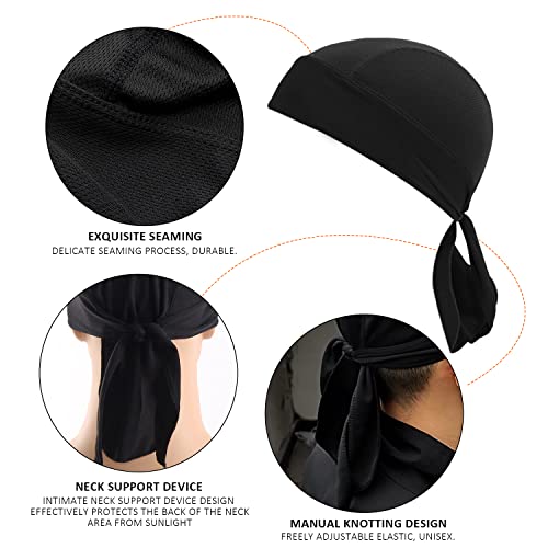 SIKAMARU Paquete de 2 Bandanas, Capuchas Deportivas para Exteriores de Secado rápido, Que absorben la Humedad, Transpirables, Capuchas con Bloqueo UV, aptas para Ciclismo y Motocicletas. Gris, oscuro
