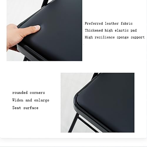 Silla Plegable De Yoga,Silla Auxiliar De Yoga,Silla Plegable De Metal Iyengar,Silla Portátil Reforzada Sin Respaldo Blanco 31.5in*18.5in*17.3in,Black