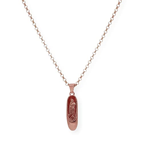Silver & Steel Colgante Mujer Plata de Ley 925 - Colgante Zapatilla de Ballet en Plata de Primera Ley (Plata Rosa) - Materiales Hipoalergénicos - Colgantes Mujer Plata - Colgantes Plata Mujer - S&S