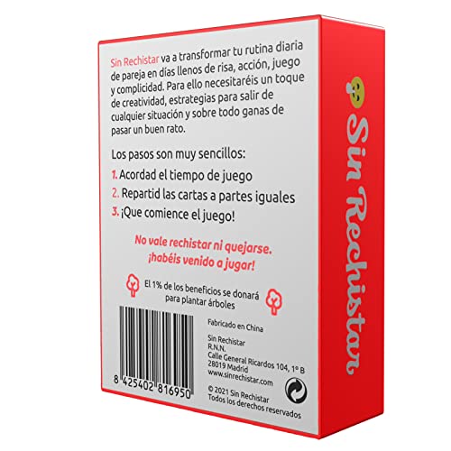 Sin Rechistar - Juego de Parejas - Juego de Parejas mas Divertido de España para Vivir Momentos Inolvidables - Regalos Originales - Regalo Aniversario Pareja