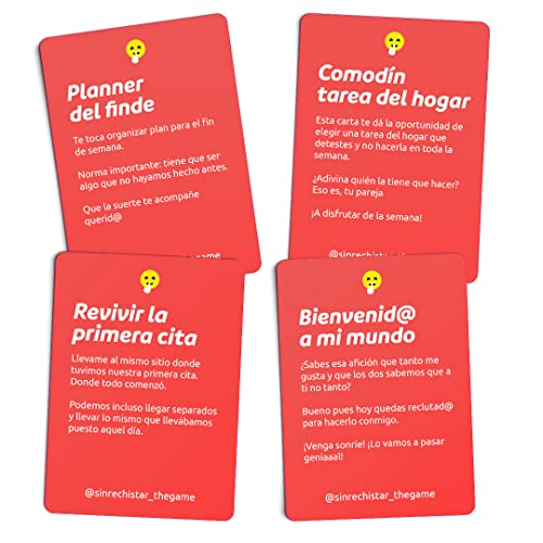 Sin Rechistar - Juego de Parejas - Juego de Parejas mas Divertido de España para Vivir Momentos Inolvidables - Regalos Originales - Regalo Aniversario Pareja