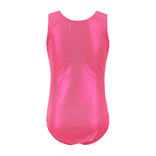 Sinoem Maillot de Gimnasia Leotardos Danza Ballet de sin Mangas 2-10 Años para Niña (Rosa - Manga Corta, 3-4 Años)