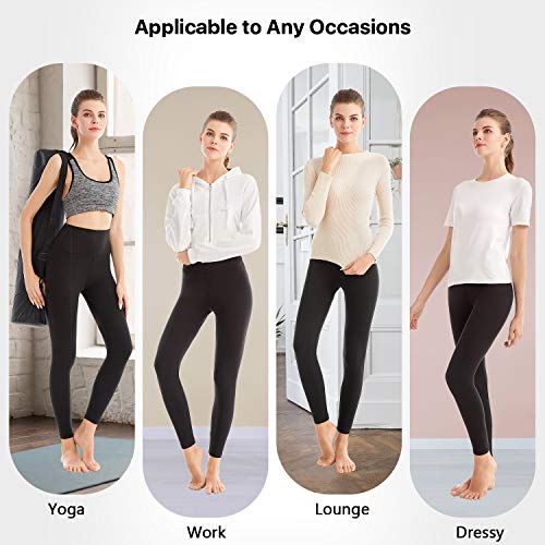 SINOPHANT Leggins Mujer, Pantalon Yoga Mujer, Mallas Deporte Mujer, Leggings Mujer Suaves Elásticos de Cintura Alta Tallas Grandes, Pilates S-M #1 Piezas Blanco