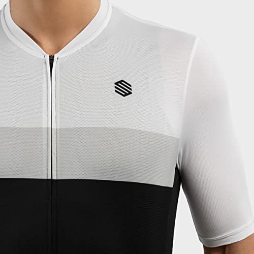SIROKO Maillot Manga Corta Ultraligero Ciclismo M3 Podium Negro Hombre